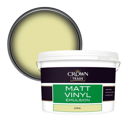 Crown Trade Vinyl Matt Walls & Ceilings Emulsion Paint (C7721U) 10L from B&Q