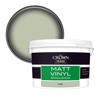 Crown Trade Vinyl Matt Walls & Ceilings Emulsion Paint (D7530Q) 10L from B&Q