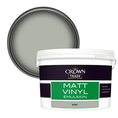 Crown Trade Vinyl Matt Walls & Ceilings Emulsion Paint (E0430J) 10L from B&Q