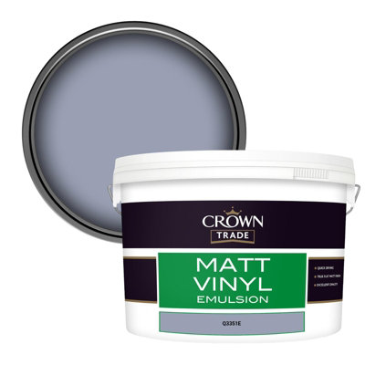 Crown Trade Vinyl Matt Walls & Ceilings Emulsion Paint (Q3351E) 10L from B&Q