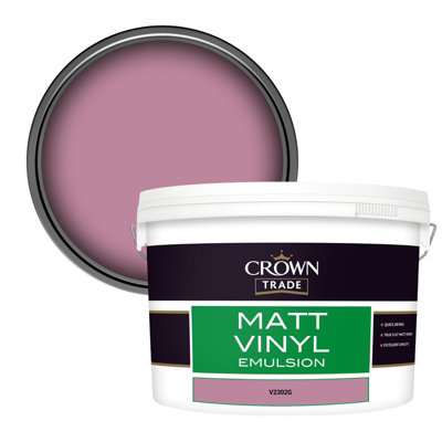 Crown Trade Vinyl Matt Walls & Ceilings Emulsion Paint (V2302G) 10L