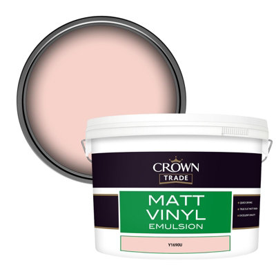 Crown Trade Vinyl Matt Walls & Ceilings Emulsion Paint (Y1690U) 10L from B&Q