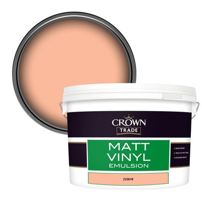 Crown Trade Vinyl Matt Walls & Ceilings Emulsion Paint (Z2581R) 10L from B&Q