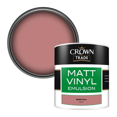 B&Q -  Vinyl Matt Walls & Ceilings Emulsion Paint Middle Rose (X4271U) 250Ml Tester