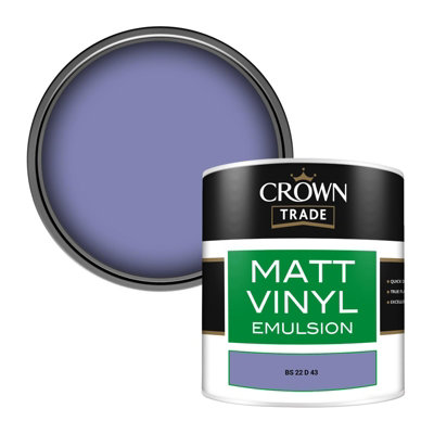 Crown Trade Vinyl Matt Walls & Ceilings Emulsion Paint Bs 22 D 43 (22D43) 250Ml Tester from B&Q