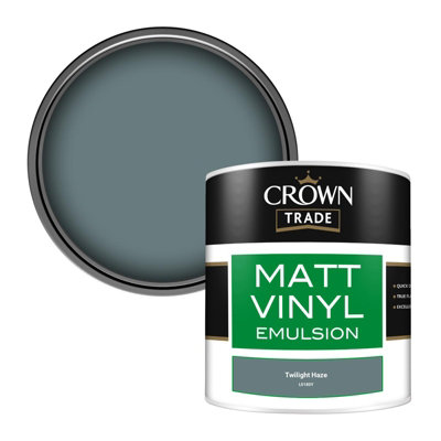Crown Trade Vinyl Matt Walls & Ceilings Emulsion Paint Twilight Haze (L0180Y) 250Ml Tester from B&Q