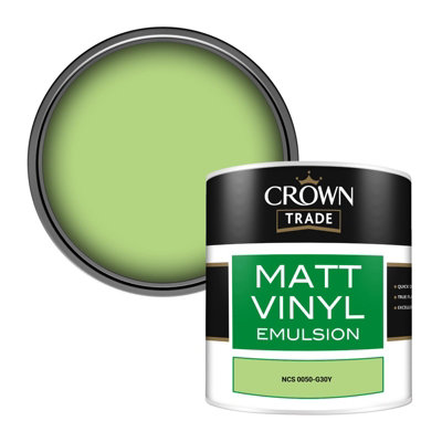 Crown Trade Vinyl Matt Walls & Ceilings Emulsion Paint Ncs 0050-G30Y (0050-G30Y) 250Ml Tester from B&Q