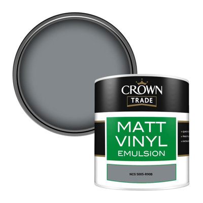 Crown Trade Vinyl Matt Walls & Ceilings Emulsion Paint Ncs 5005-R90B (5005-R90B) 250Ml Tester from B&Q