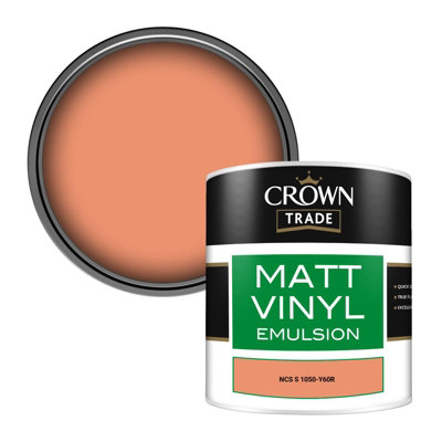 Crown Trade Vinyl Matt Walls & Ceilings Emulsion Paint Ncs S 1050-Y60R (1050-Y60R) 250Ml Tester from B&Q