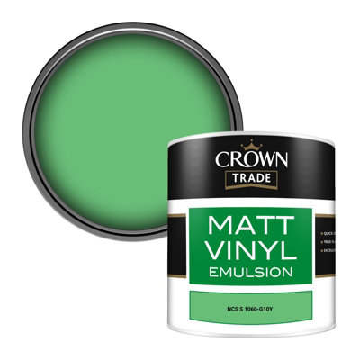 Crown Trade Vinyl Matt Walls & Ceilings Emulsion Paint Ncs S 1060-G10Y (1060-G10Y) 250Ml Tester from B&Q