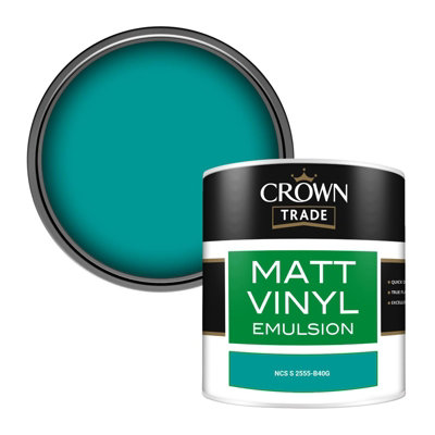 Crown Trade Vinyl Matt Walls & Ceilings Emulsion Paint Ncs S 2555-B40G (2555-B40G) 250Ml Tester from B&Q