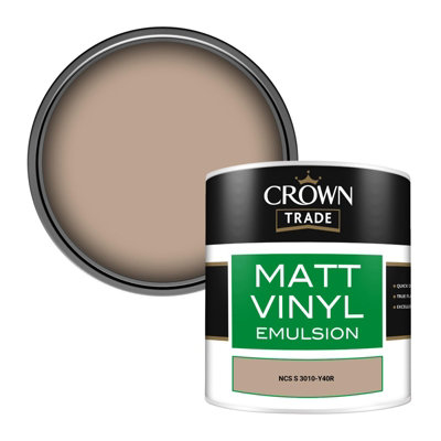 Crown Trade Vinyl Matt Walls & Ceilings Emulsion Paint Ncs S 3010-Y40R (3010-Y40R) 250Ml Tester from B&Q