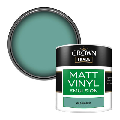 Crown Trade Vinyl Matt Walls & Ceilings Emulsion Paint Ncs S 3030-B70G (3030-B70G) 250Ml Tester from B&Q