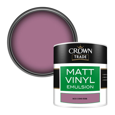 Crown Trade Vinyl Matt Walls & Ceilings Emulsion Paint Ncs S 3040-R30B (3040-R30B) 250Ml Tester from B&Q