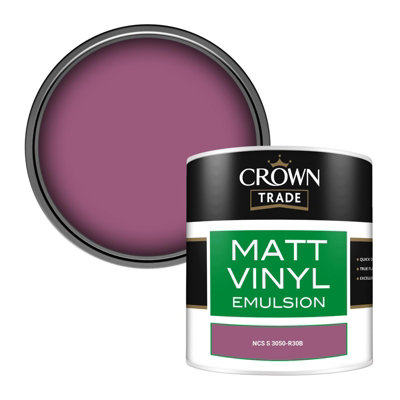 Crown Trade Vinyl Matt Walls & Ceilings Emulsion Paint Ncs S 3050-R30B (3050-R30B) 250Ml Tester from B&Q