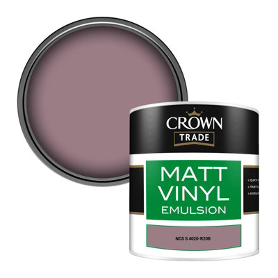 Crown Trade Vinyl Matt Walls & Ceilings Emulsion Paint Ncs S 4020-R20B (4020-R20B) 250Ml Tester from B&Q