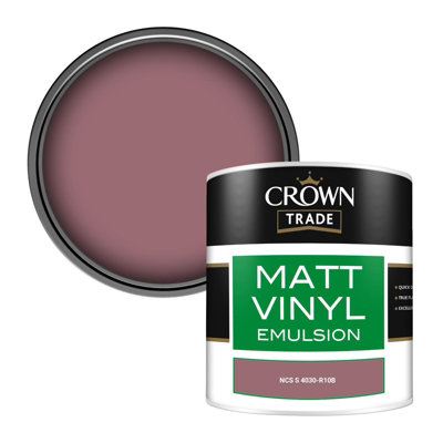 Crown Trade Vinyl Matt Walls & Ceilings Emulsion Paint Ncs S 4030-R10B (4030-R10B) 250Ml Tester from B&Q