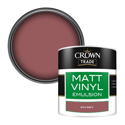 Crown Trade Vinyl Matt Walls & Ceilings Emulsion Paint Ncs S 4040-R (4040-R) 250Ml Tester from B&Q
