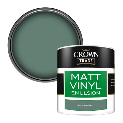 Crown Trade Vinyl Matt Walls & Ceilings Emulsion Paint Ncs S 5020-B90G (5020-B90G) 250Ml Tester from B&Q