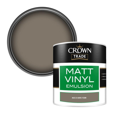 Crown Trade Vinyl Matt Walls & Ceilings Emulsion Paint Ncs S 6005-Y20R (6005-Y20R) 250Ml Tester from B&Q