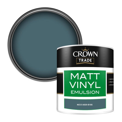 Crown Trade Vinyl Matt Walls & Ceilings Emulsion Paint Ncs S 6020-B10G (6020-B10G) 250Ml Tester from B&Q