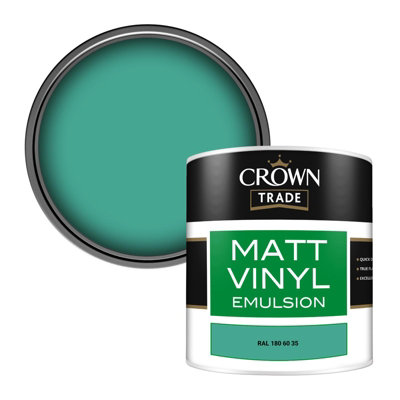 Crown Trade Vinyl Matt Walls & Ceilings Emulsion Paint Ral 180 60 35 (180 60 35) 250Ml Tester from B&Q
