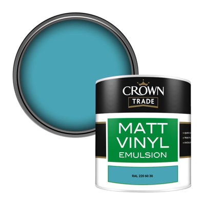 Crown Trade Vinyl Matt Walls & Ceilings Emulsion Paint Ral 220 60 30 (220 60 30) 250Ml Tester from B&Q
