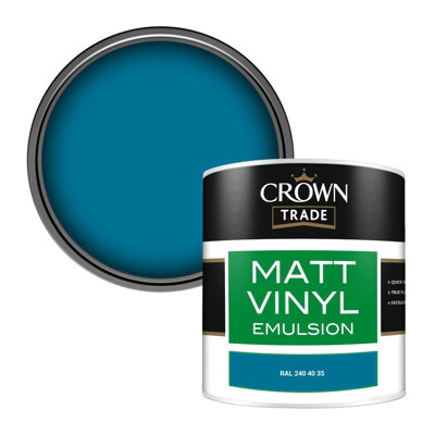 Crown Trade Vinyl Matt Walls & Ceilings Emulsion Paint Ral 240 40 35 (240 40 35) 250Ml Tester from B&Q