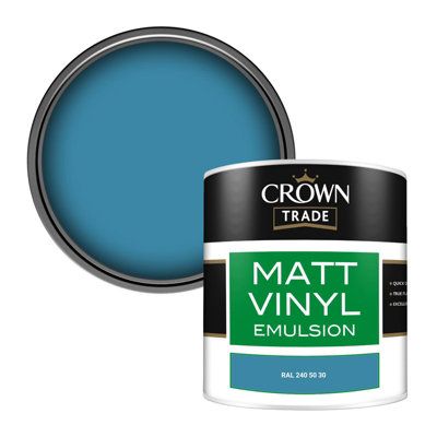 Crown Trade Vinyl Matt Walls & Ceilings Emulsion Paint Ral 240 50 30 (240 50 30) 250Ml Tester from B&Q