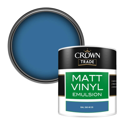 Crown Trade Vinyl Matt Walls & Ceilings Emulsion Paint Ral 260 40 35 (260 40 35) 250Ml Tester from B&Q
