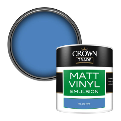 Crown Trade Vinyl Matt Walls & Ceilings Emulsion Paint Ral 270 50 40 (270 50 40) 250Ml Tester from B&Q