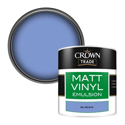 Crown Trade Vinyl Matt Walls & Ceilings Emulsion Paint Ral 280 60 35 (280 60 35) 250Ml Tester from B&Q