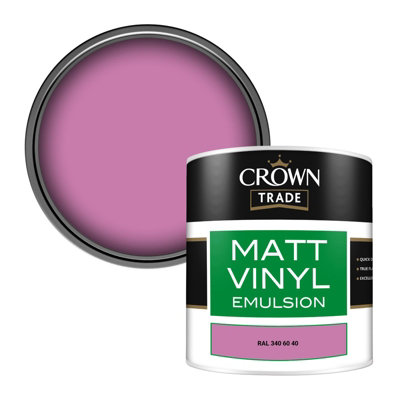 Crown Trade Vinyl Matt Walls & Ceilings Emulsion Paint Ral 340 60 40 (340 60 40) 250Ml Tester from B&Q