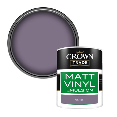 Crown Trade Vinyl Matt Walls & Ceilings Emulsion Paint (W9.11.39) 1L