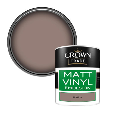 Crown Trade Vinyl Matt Walls & Ceilings Emulsion Paint Bs 04 B 23 (04B23) 1L from B&Q