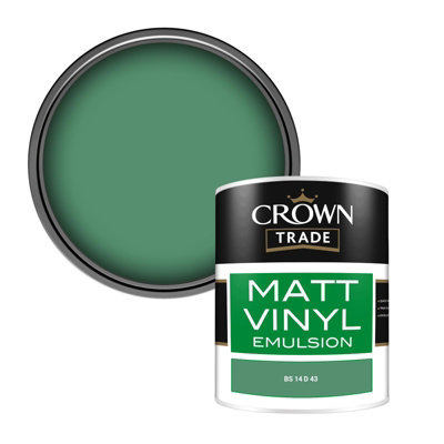 Crown Trade Vinyl Matt Walls & Ceilings Emulsion Paint Bs 14 D 43 (14D43) 1L from B&Q