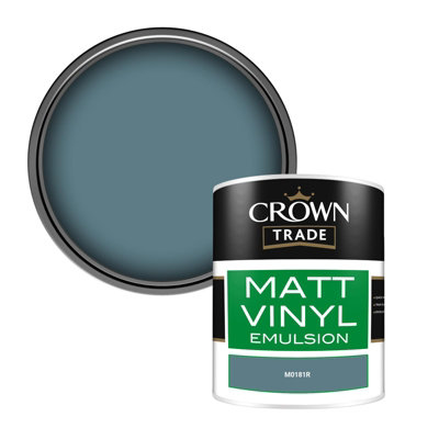 Crown Trade Vinyl Matt Walls & Ceilings Emulsion Paint (M0181R) 1L from B&Q