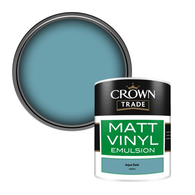B&Q -  Vinyl Matt Walls & Ceilings Emulsion Paint Aqua Dark (L8302A) 1L