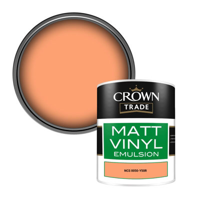 Crown Trade Vinyl Matt Walls & Ceilings Emulsion Paint Ncs 0050-Y50R (0050-Y50R) 1L from B&Q