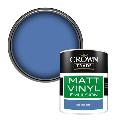 Crown Trade Vinyl Matt Walls & Ceilings Emulsion Paint Ncs 3050-R75B (3050-R75B) 1L from B&Q