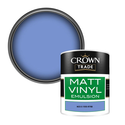 Crown Trade Vinyl Matt Walls & Ceilings Emulsion Paint Ncs S 1555-R70B (1555-R70B) 1L from B&Q