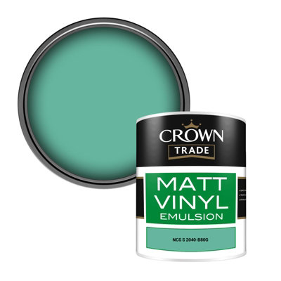 Crown Trade Vinyl Matt Walls & Ceilings Emulsion Paint Ncs S 2040-B80G (2040-B80G) 1L from B&Q