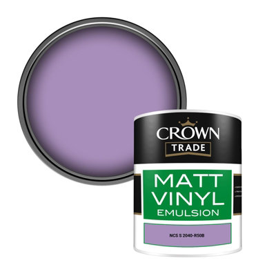 Crown Trade Vinyl Matt Walls & Ceilings Emulsion Paint Ncs S 2040-R50B (2040-R50B) 1L from B&Q