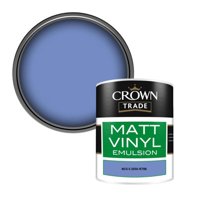 Crown Trade Vinyl Matt Walls & Ceilings Emulsion Paint Ncs S 2050-R70B (2050-R70B) 1L from B&Q