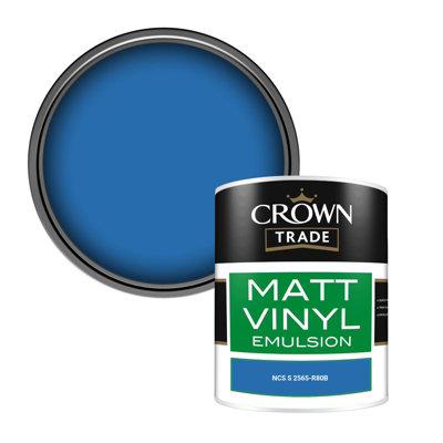 Crown Trade Vinyl Matt Walls & Ceilings Emulsion Paint Ncs S 2565-R80B (2565-R80B) 1L from B&Q