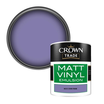 Crown Trade Vinyl Matt Walls & Ceilings Emulsion Paint Ncs S 3040-R60B (3040-R60B) 1L from B&Q