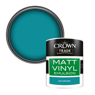 Crown Trade Vinyl Matt Walls & Ceilings Emulsion Paint Ncs S 3050-B20G (3050-B20G) 1L from B&Q
