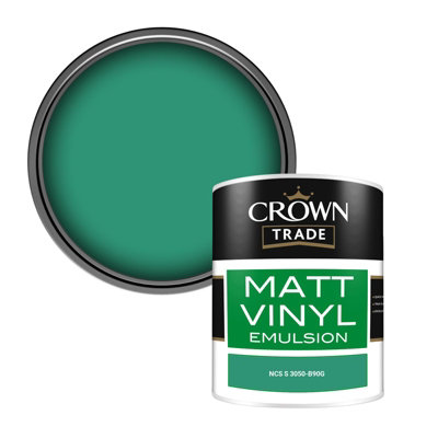 Crown Trade Vinyl Matt Walls & Ceilings Emulsion Paint Ncs S 3050-B90G (3050-B90G) 1L from B&Q