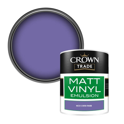 Crown Trade Vinyl Matt Walls & Ceilings Emulsion Paint Ncs S 3050-R60B (3050-R60B) 1L from B&Q