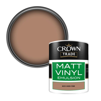 Crown Trade Vinyl Matt Walls & Ceilings Emulsion Paint Ncs S 4020-Y50R (4020-Y50R) 1L from B&Q